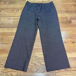 Armani Collezioni Birdseye Wide Leg Trousers |Black